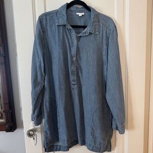 J. Jill Linen Blend Top size XL blue